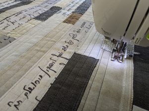 Stitching Aba's Archive 1 on the machine