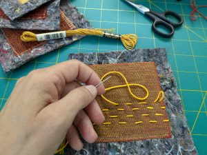 Adding hand stitching