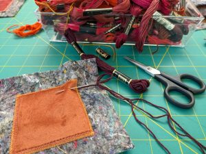 Adding hand stitching