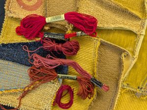 Auditioning embroidery floss