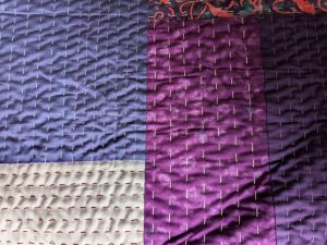 Bed quilt closeup