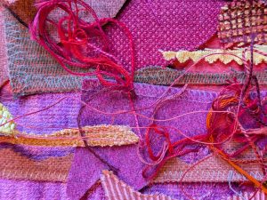 Fabric bits and thread snippets