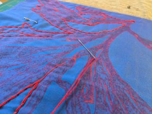 Embroidering algae