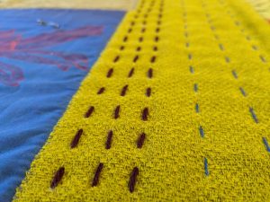 Hand stitching detail
