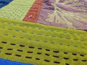 Hand stitching detail