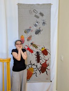 Me with March to Oblivion art quilt